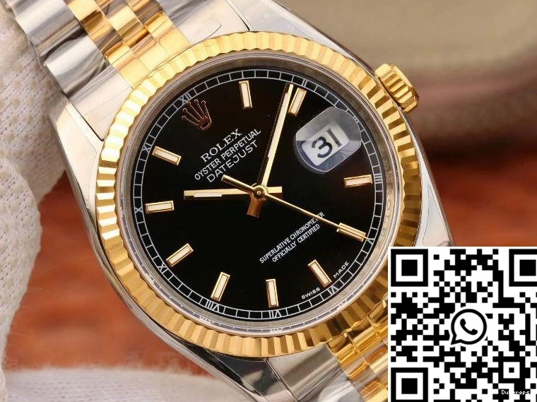 36mm Black Rolex Datejust AR Factory Dial 126233 1225